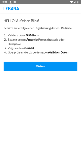 Lebara SIM Aktivierung3